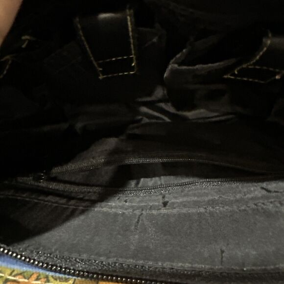 African Animals Handbag Purse Small/Cross Body Beaded Safari Neutral Tan Blue - Picture 10 of 11